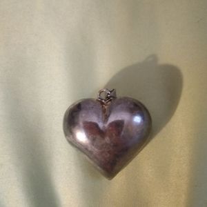 Large silver heart pendant